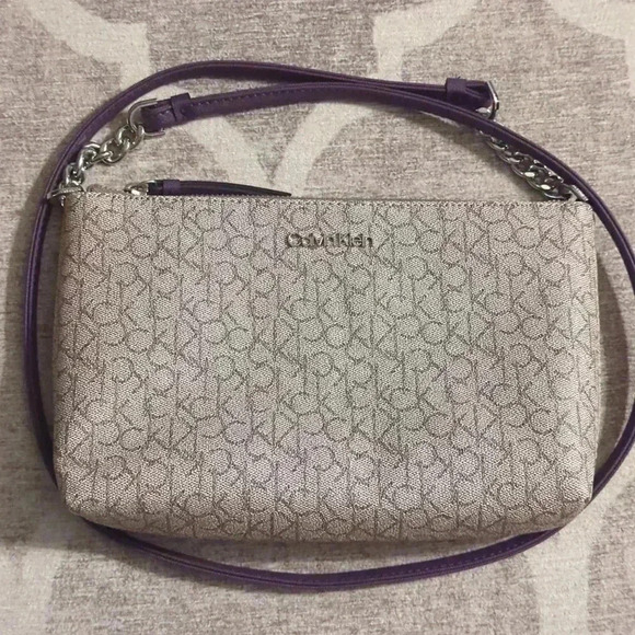 Calvin Klein Handbags - Calvin Klein Shoulder Crossbody Bag Tan CK logo